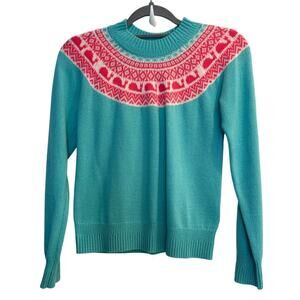 Vineyard Vines Girls Size Large 14 Whale Fair Isle Sweater